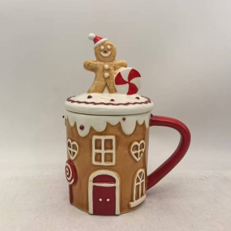 CERAMIC CUP--Gingerbread man